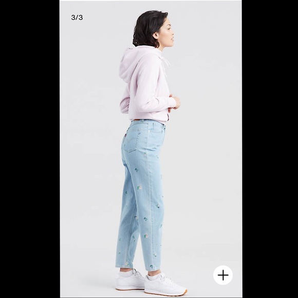 🔥🔥🔥NWT LEVI’S Vintage-Style Floral Mom Jeans - Picture 3 of 5